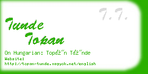 tunde topan business card